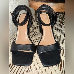 A New Day Black Heeled Sandals
